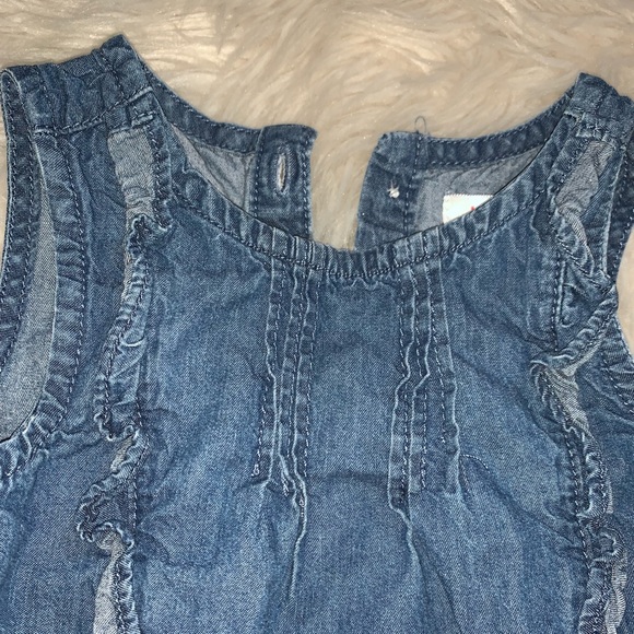 Joe Fresh Chambray/Denim Romper 6-12 Months - Picture 3 of 5